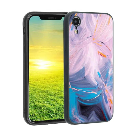Abstraction-14 Phone Case, Degined for iPhone XR Case Men Women, Flexible Silicone Shockproof Case for iPhone XR
