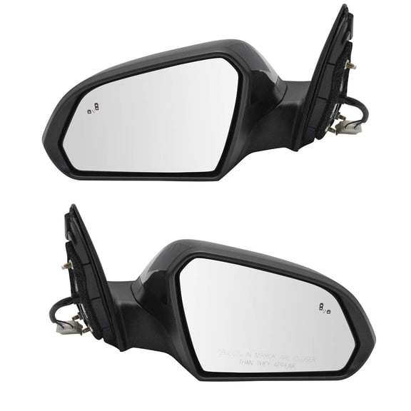 TRQ Mirror Pair Power Non-Heated Blind Spot Monitor Paint to Match LH RH Sides MRA08069 Fits select: 2018-2019 HYUNDAI SONATA