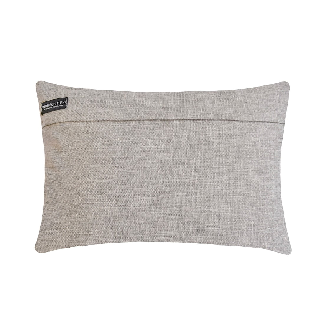 The HomeCentric Decorative Lumbar Pillow Cover Red & Grey, 12"x22" (30x55 cm) Linen Patchwork, Corduroy, Linne Oblong Pillow Cover, Patchwork Modern Style - Berry Bliss Red