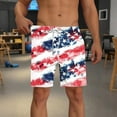 thumbnail image 4 of Jjayotai Mens George Shorts, Men's Independence Day Printed Shorts, Beach Shorts Lined Shorts with Compression Liner Pocket Elastic Waist Drawstring, 4 of 5
