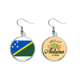 thumbnail image 1 of Las Islas Salomón bandera nacional país símbolo Mark patron de Oceanía Pendiente del lóbulo de la joyería del pendiente de la hoja del otoño Unbranded M, 1 of 3