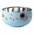thumbnail image 1 of PEONAVET Stainless Steel Bowl Stainless Steel Household Children's Soup Rice Bowl Double-layer Heat Insulation Anti-scald Bowl Household Fruit Instant Noodles Bowl Tableware, 1 of 5