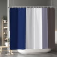 thumbnail image 3 of Blue and Gray Texture Shower Curtain Fashion Striped Creative Design Gray Minimalism Decorative Artistical Shower Curtains for Home Bathtubs Bath Polyester Waterproof with Hooks 84x72 Inches, 3 of 6