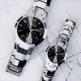 thumbnail image 3 of Reloj para mujer Reloj para hombre Reloj de acero de tungsteno Reloj de cuarzo con calendario para hombre Reloj para mujer para parejas Reloj para estudiantes, 3 of 6