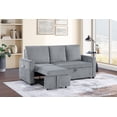 thumbnail image 5 of CoSoTower 70"W Gray Corduroy Sofa with Pull-Out Chaise, Underseat Storage, Side Pocket, 5 of 9