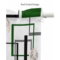 thumbnail image 5 of Green Marble Linen Curtain Valance for Bedroom/Bathroom/Kitchen/Office/Living/Dining Room Windows,Contemporary Abstract Geometric White Rod Pocket Topper Drapes Decorative Cafe Drapery Panel 54x18, 5 of 6