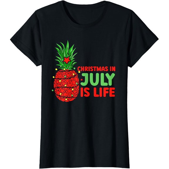 Christmas In July Is Life Humor Summer Santa T-Shirt