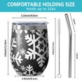 thumbnail image 5 of 12oz Stemless Wine Tumblers Black Christmas Snowflake Pattern Vacuum Insulated Stainless Steel Travel Tumbler Cups Mug with Lid and Straw for Champaign,Cocktail,Beer with Cleaning Brush, 5 of 5
