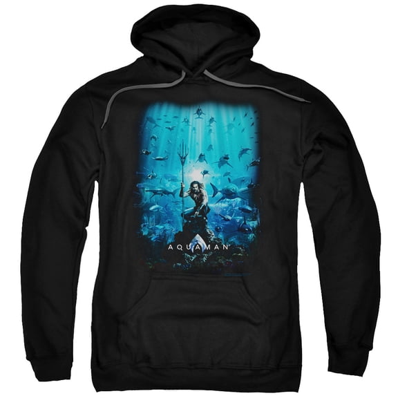 Aquaman Movie Poster Adult Pullover Hoodie Sweatshirt Black