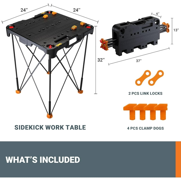 WAKIZAKA！ Worx, Sidekick Portable Work Table, 36