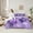 Purple, variant on Manfei Cute Butterflies 7-Piece Bedding Comforter Set,Cherry Blossom King Bedding Sets,Light Pink Bed Sheets For Princess,Super Cozy Room Decor Reversible