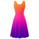 thumbnail image 5 of Vestido estampado de cuello redondo sin mangas cómodo de verano informal de moda para mujer Pompotops  ghjkhdj4858, 5 of 5