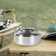 thumbnail image 4 of Camping Kettle Mini 1L Portable Tapot Mochilado de hambre de caminata Silver Silver, 4 of 9