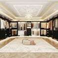 thumbnail image 5 of Homieasy Closet system with 9 wooden drawers, 7 hanging rods and corner tower, corner closet system with hanging, 127.5" L-shaped walk-in wardrobe organizer, 2000+ lbs capacity, set of 4, Black, 5 of 7