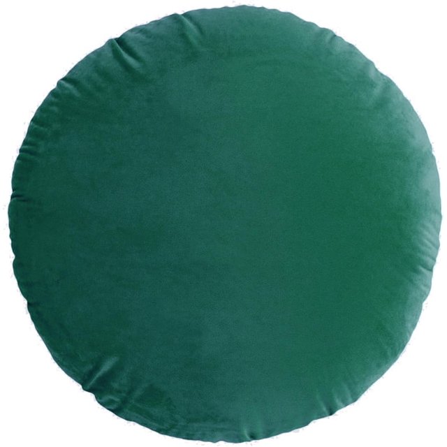 Solid Color Round Throw Pillow Sham, Round Pillow Covers for Home Decoration, Soft Warm Pillow Case (Dark Green)