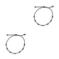 thumbnail image 4 of Guardurnaity Pulseras anudadas con 7 nudos de la suerte Cuerda de longitud tejida Simple Mujer Accesorios populares Colores Cadena de mano Negro 2piezas, 4 of 6