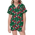 thumbnail image 1 of WEAIXIMIUNG Ensemble de Pyjama Décontracté pour Enfants Imprimé Col Boutonné Manches Courtes et Shorts 10-11 Ans, 1 of 4