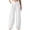 White, variant on Cotton Linen Wide Leg Work Dress Pants for Women Business Casual Trousers with Pockets, Breathable Office Wear S-2XL