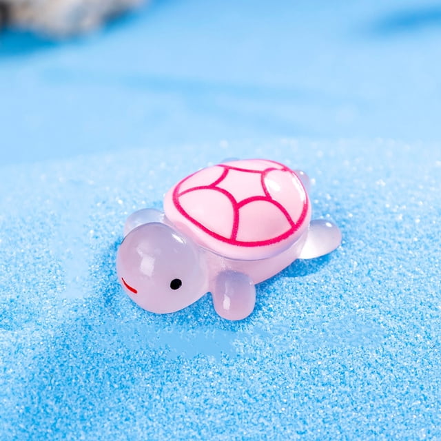 Micro Luminous Turtle Ornaments Small Turtle Mini Desktop Resin Ornaments