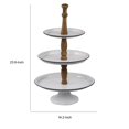 thumbnail image 5 of Bandeja de servir Benzara Mlyn de 3 niveles con base redonda de metal, 61 cm, 5 of 5