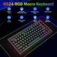 thumbnail image 2 of Teclado Gaming Redragon K524 RGB con cable negro, 2 of 9