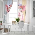 thumbnail image 5 of Farmhouse Pig Blackout Curtains for Bedroom/Living Room, Spring Floral Farm Animal Wooden Thermal Insulated Kitchen Drapes with Grommets, Light Blocking Window Treatment, 2 Panels 52" x 63", 5 of 7