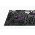 thumbnail image 6 of Purple/Grey/Silver/Black/Abstract Area Rug Modern Contemporary Circles and Wavey Swirlls Design Pattern, 6 of 10