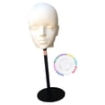 thumbnail image 1 of Zentra Bald Mannequin Head Accessories Multifunctional Cosmetology Training Wig Styling White, 1 of 10