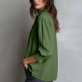 thumbnail image 5 of 2026 New!European Style Women's Shirt Collar Pullover Cotton Linen Zipper Loose Blouse, 5 of 6