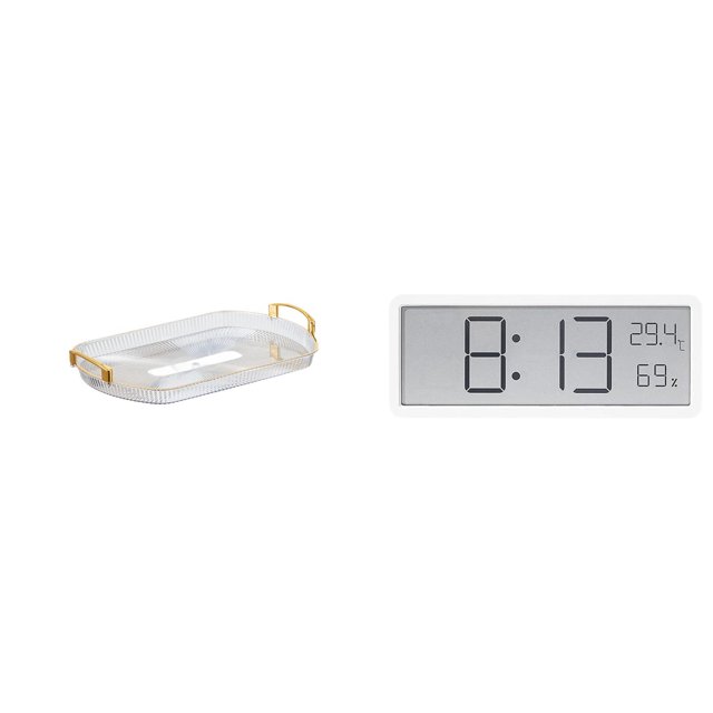 Organizador Rectangular Nórdico Con Pantalla Grande Para Temperatura Y Humedad, Ideal Para Comedor, Oficina, Hogar, Dormitorio O Aula.