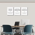 thumbnail image 6 of Inspirational Wall Art - Framed Canvas Wall Art,Grind Slogan,Success Quotes, Office Wall Art, White Large Poster, Positive Motivational, Execute Poster (C-3pcs,12x16inchx3pcs), 6 of 6