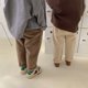 thumbnail image 3 of Spring Baby Children's Casual Pants 1-8Y Simple Loose Solid Color Boys Trousers Korean Style Trendy Girls' Corduroy Pants, 3 of 6