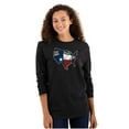thumbnail image 3 of Texas Large Funny Distressed TX Flag Long Sleeve TShirt Men Women Brisco Brands S, 3 of 6