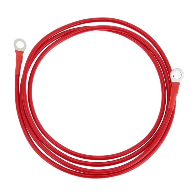 1 Pc Cable Inversor de Batería 10 AWG Gauge 6FT 5/16" Lug Cable de Batería Universal para Automóvil Vehículo Barco RV Solar Cobre Estañado Rojo