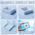 thumbnail image 5 of NOGIS 9 Pcs Seashell Holder 3D Floating Display Box 2.7 x 2.7 Inches Transparent Display Shelf Cases for Sea Shell Collectibles, Crystal Rock, Diamonds, Jewelry, Badges Decoration (Multicolor), 5 of 7