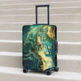 thumbnail image 6 of Hirioo Turquoise Golden Swirl for Elasticity Suitcase Cover (No luggage Included) Durable Luggage Protector Fits 18-32 Inch Luggage-Large, 6 of 7