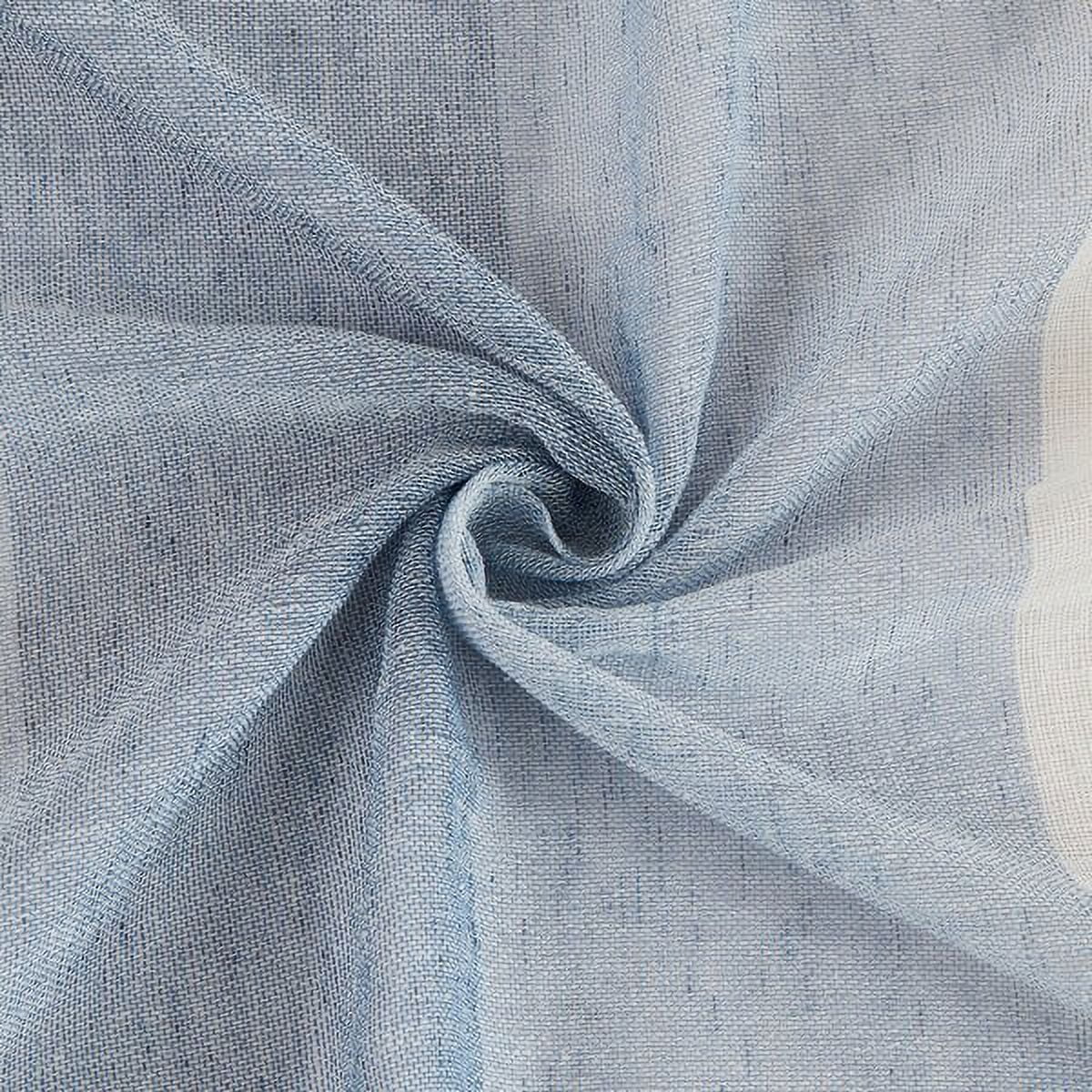 Dainty Home Chelsea 70 x 72 Linen Striped Shower Curtain in Blue