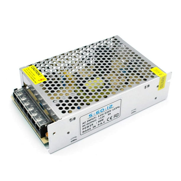 Fuente de alimentación conmutada universal regulada de CC, convertidor de CA 110/220 V a controlador LED de CC 12 V, transformador, adaptador para tiras de LED, impresora 3D, radio y proyectos in