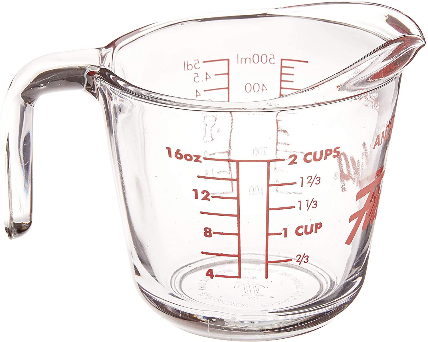 Vintage Fire King Glass Liquid Measuring Cup 2 16Oz Measure Black Lettering  Metric & Standard Measurements 498 - Yahoo Shopping