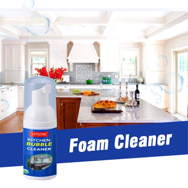 2 PCS 30ML Limpiador de espuma de cocina en aerosol, limpiador de grasa de cocina multiusos, aerosol de limpieza sin enjuague para campana, ollas, parrilla, fregadero