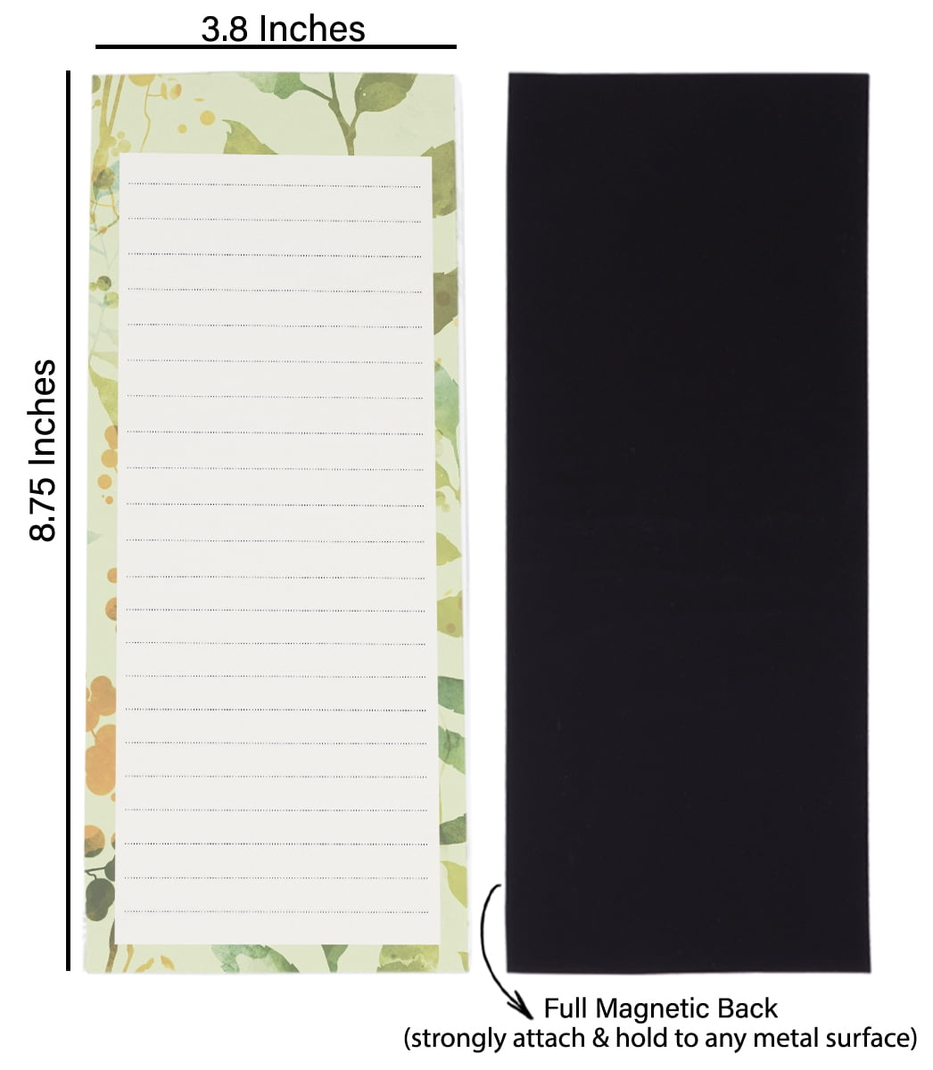 Inkdotpot Pack of 3 Magnetic Fridge To-Do List Notepads- Magnetic Memo Pads For Refrigerator-(50 Sheets Each)-K9