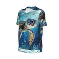 thumbnail image 2 of Balery Watercolor Turtle Baseball Jersey for Men Casual Button Down Shirts Short Sleeve Active Team Sports Uniform-3X-Large, 2 of 9