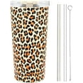 thumbnail image 2 of Drinco - 20 oz Stainless Steel Tumbler | Double Walled Vacuum Insulated Mug With Lid, 2 Straws, For Hot & Cold Drinks (20oz Leopard), 2 of 2