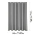 thumbnail image 2 of Plastic Shower Curtain - Water Repellent Flexible Sturdy Shower Liner for Bathroom Hotel Home Use, Easy Clean Lightweight Plastic Curtain for Shower Stall Water Protection Decor, 71*71in, Gray, 2 of 7