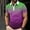 Purple, variant on T Shirts for Man Work Dress Purple Polo Gradient Button Casual Shirts Men XL