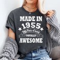 thumbnail image 2 of 70th Birthday T-Shirt Made in 1955 70 Years old Tee Shirt, Sizes S-5XL - Gategoo, 2 of 5