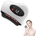 thumbnail image 2 of Gua Sha Facial Tools, Facial Massager, 12 Level Vibration Heating, Lymphatic Drainage Massager, Cellulite Massager, Face Sculpting Tool, Reducing Wrinkles and Swelling, White, 2 of 7