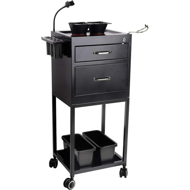 Gen'C Béauty Professional Salon Trolley Cart Black