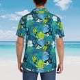 thumbnail image 3 of Lsque Shark And Leaves pattern Hawaiian Shirt for Men, Unisex Summer Beach Casual Short Sleeve Button Down Shirts-Large, 3 of 9