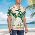 thumbnail image 3 of Susaid West Cowboys Print Hawaiian Shirts for Men Women,Hawaiian Summer Short-Sleeve Casual Relaxed-Fit Button-Down,X-Large, 3 of 7